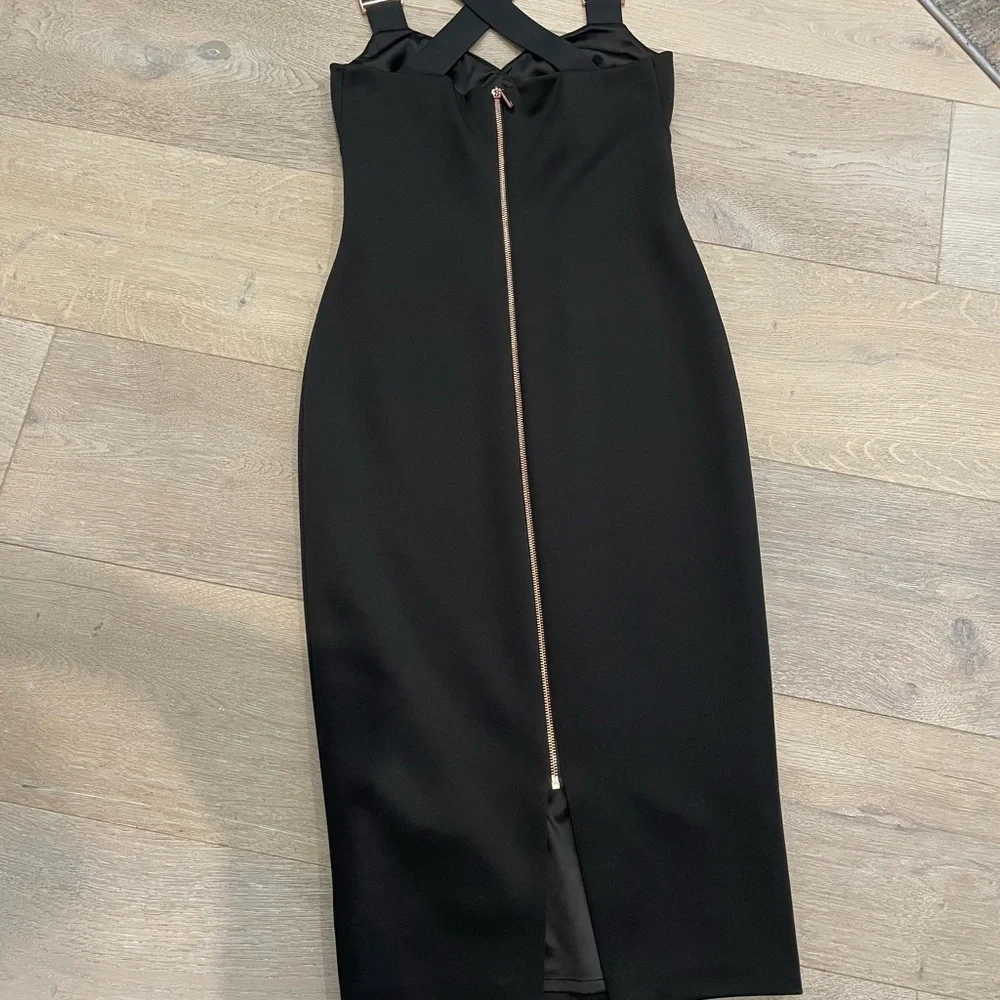 Ted Baker Black Sheath Halter Dress - Picture 2 of 4